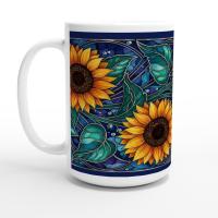 Sunflower Mug - Floral Cups -  Large and Small Ceramic Mugs