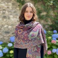 Reversible Soft Pashmina Shawl & Scarf for Women, Jacquard Brocade, Shawl, Sarong or Head Wraps