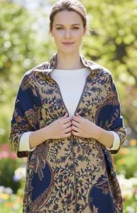 Reversible Soft Pashmina Shawl & Scarf for Women, Jacquard Brocade, Shawl, Sarong or Head Wraps