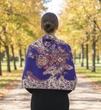 Reversible Soft Pashmina Shawl & Scarf for Women, Jacquard Brocade, Shawl, Sarong or Head Wraps