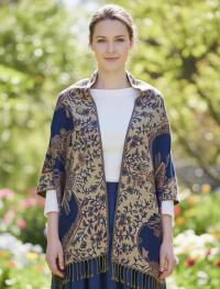 Reversible Soft Pashmina Shawl & Scarf for Women, Jacquard Brocade, Shawl, Sarong or Head Wraps