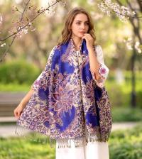 Reversible Soft Pashmina Shawl & Scarf for Women, Jacquard Brocade, Shawl, Sarong or Head Wraps