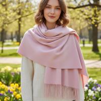 Pink Blanket Shawl - Thick Wide Scarf - Pashmina Super Soft Wrap