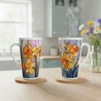 Latte 17oz Ceramic Mug - Coffee or Tea Cup, Extra Tall
