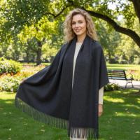 Grey Blanket Shawl - Thick Wide Scarf - Pashmina Super Soft Wrap