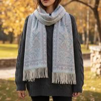 Thick Pashmina Shawl & Scarf for Women, Jacquard Brocade, Blanket Shawl, Wrap