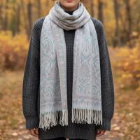 Thick Pashmina Shawl & Scarf for Women, Jacquard Brocade, Blanket Shawl, Wrap