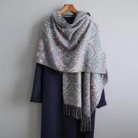Thick Pashmina Shawl & Scarf for Women, Jacquard Brocade, Blanket Shawl, Wrap