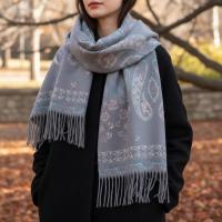 Thick Pashmina Shawl & Scarf for Women, Jacquard Brocade, Blanket Shawl, Wrap