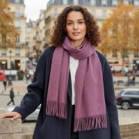 Purple Blanket Shawl - Thick Wide Scarf - Super Soft Wrap