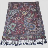 Reversible Soft Pashmina Shawl & Scarf for Women, Jacquard Brocade, Shawl, Sarong or Head Wraps