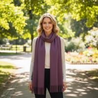 Purple Blanket Scarf and Shawl - Super Soft Pashmina Wide Scarf