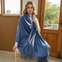 Denim Blue Blanket Shawl - Super Soft Pashmina Wide Scarf