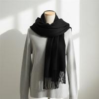 Black Blanket Scarf and Shawl - Super Soft Pashmina Wide Scarf