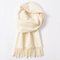 Creamy White Pashmina, Blanket Shawl - Lightweight Wide Scarf and Wrap