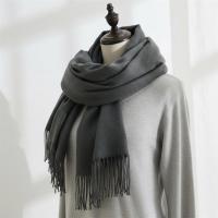 Dark Grey Pashmina, Blanket Shawl - Lightweight Wide Scarf and Wrap