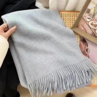 Grey Blanket Shawl - Thick Wide Scarf - Pashmina Super Soft Wrap