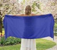 Blue Blanket Shawl - Thick Cashmere Wool Blend - Super Soft Wrap