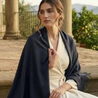Grey Blanket Shawl - Thick Wide Scarf - Pashmina Super Soft Wrap
