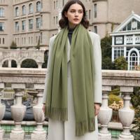 Olive Green Blanket Shawl - Thick Wide Scarf - Pashmina Super Soft Wrap