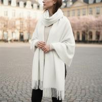 Creamy White Blanket Shawl - Thick Wide Scarf - Pashmina Super Soft Wrap