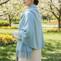 Aqua Shawl - Thick Wide Scarf - Pashmina Super Soft Wrap