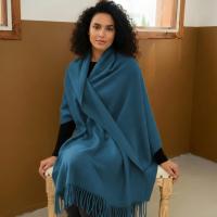 Teal Shawl - Thick Wide Scarf - Pashmina Super Soft Wrap