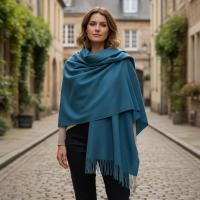 Teal Shawl - Thick Wide Scarf - Pashmina Super Soft Wrap