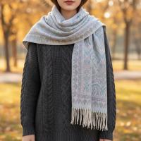 Thick Pashmina Shawl & Scarf for Women, Jacquard Brocade, Blanket Shawl, Wrap