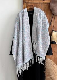 Thick Pashmina Shawl & Scarf for Women, Jacquard Brocade, Blanket Shawl, Wrap