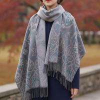 Thick Pashmina Shawl & Scarf for Women, Jacquard Brocade, Blanket Shawl, Wrap