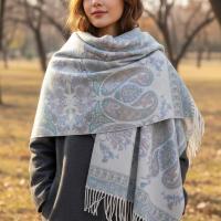 Thick Pashmina Shawl & Scarf for Women, Jacquard Brocade, Blanket Shawl, Wrap
