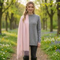 Peach Shawl - Thick Wide Scarf - Pashmina Super Soft Wrap