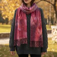 Hand Dyed Tie Dye Pashmina, Blanket Shawl, Wide Scarf, Head Wrap - Rayon Shawl