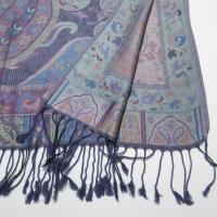 Reversible Soft Pashmina Shawl & Scarf for Women, Jacquard Brocade, Shawl, Sarong or Head Wraps
