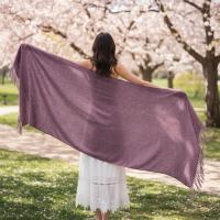 Purple Blanket Scarf and Shawl - Super Soft Pashmina Wide Scarf