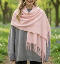 Peach Shawl - Thick Wide Scarf - Pashmina Super Soft Wrap