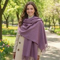 Purple Blanket Scarf and Shawl - Super Soft Pashmina Wide Scarf