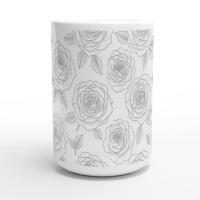Floral Cups -  Large and Small Ceramic Mugs