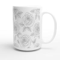 Floral Cups -  Large and Small Ceramic Mugs