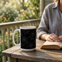Dark Floral 15oz Ceramic Mug