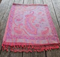 Reversible Soft Pashmina Shawl & Scarf for Women, Jacquard Brocade, Shawl, Sarong or Head Wraps