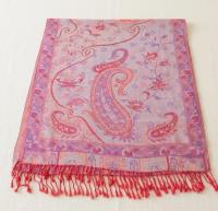 Reversible Soft Pashmina Shawl & Scarf for Women, Jacquard Brocade, Shawl, Sarong or Head Wraps