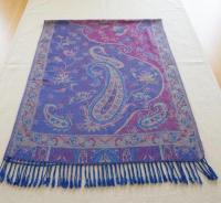 Reversible Soft Pashmina Shawl & Scarf for Women, Jacquard Brocade, Shawl, Sarong or Head Wraps