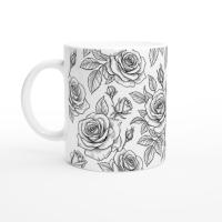 Roses - Floral Cups -  Large and Small Ceramic Mugs