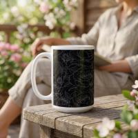 Set of Big Mugs, Floral Cup Set, Large 15 oz Matching Cups
