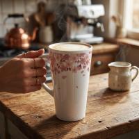 Latte 17oz Ceramic Mug - Coffee or Tea Cup, Extra Tall