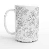 Floral Cups -  Large and Small Ceramic Mugs