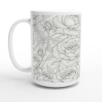 Roses - Floral Cups -  Large and Small Ceramic Mugs