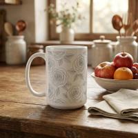 Floral Cups -  Large and Small Ceramic Mugs